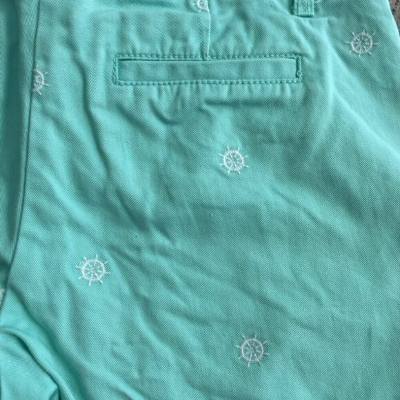 J.CREW CHINO SHORTS MINT GREEN SZ 0 SAILOR CHIC PREPPY NAUTICAL EMBROIDERY WHEEL - Picture 10 of 12